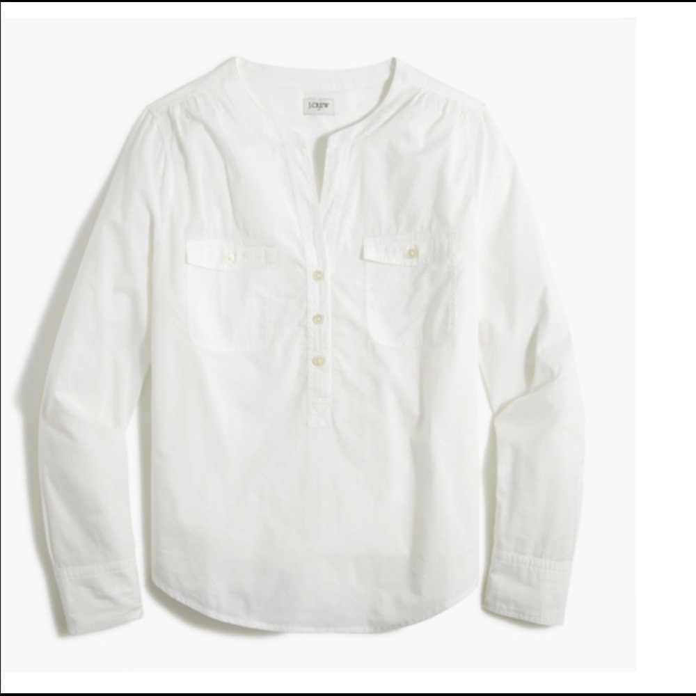 J. Crew Factory Easy popover shirt with buttons BB041